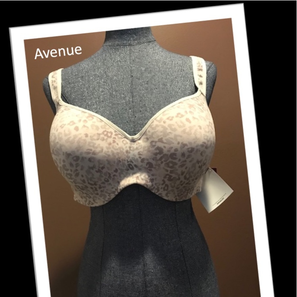 Avenue Balconette Leopard Bra NWT Size 44C